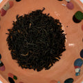 Brigid's Breakfast loose tea in a terracotta dish