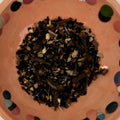 Brigid's Chai loose tea in a terracotta dish