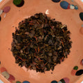 The Puca's Breakfast Tea loose tea in a terracotta dish